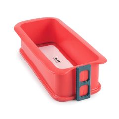 Molde rectangular desmontable con pinza y plato de cristal 25 cm - Ibili