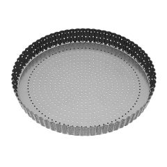 Molde redondo perforado para quiche con base extraíble Master Class 25 cm - Kitchen Craft