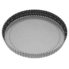 Molde redondo perforado para quiche con base extraíble Master Class 30 cm - Kitchen Craft