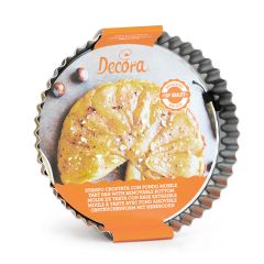 Molde redondo rizado para quiche con base extraíble 24 cm - Decora