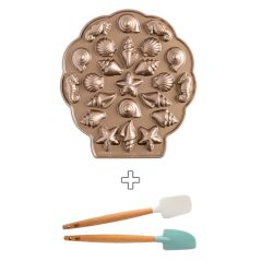 Molde Sea Shell Teacakes Pan - Nordic Ware + REGALO mini espátulas (2)