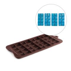 Molde silicona 4 mini tabletas de chocolate - Ibili