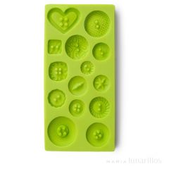 Molde silicona para fondant botones - Ibili