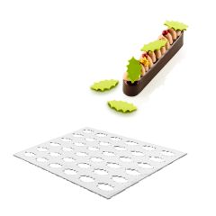 Moldes de silicona para chocolate o isomalt Chablon 72 hojas de acebo - Silikomart