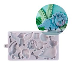 Molde silicona para fondant dinosaurios - Karen Davies