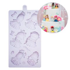 Molde silicona para fondant princesas Disney - Karen Davies