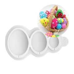 Molde silicona para fondant 3 huevos de Pascua - Katy Sue Designs