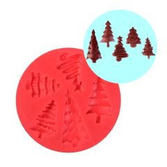 Molde silicona para fondant Árboles de Navidad - Modecor