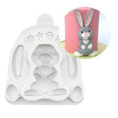 Molde silicona para fondant conejo de Pascua - Katy Sue Designs