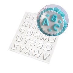 Molde silicona para fondant letras mayúsculas - Katy Sue Designs