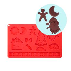 Molde silicona para fondant Navidad - Modecor