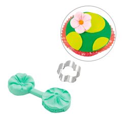 Molde y cortador para fondant flor - Silikomart