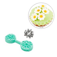 Molde y cortador para fondant flor margarita - Silikomart