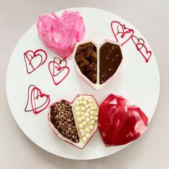 Set de moldes para chocolate 2 corazones