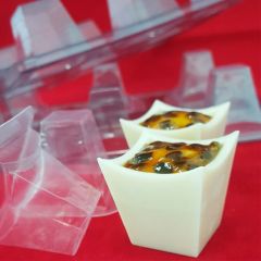 Set de moldes para chocolate 6 vasitos cuadrados