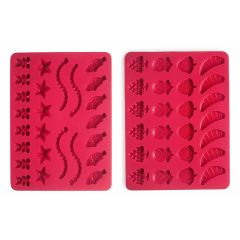 Moldes silicona gominolas de animales y frutas (2) - Ibili