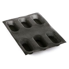 Moldes silicona microperforados 6 cavidades Mini Plum cakes 9,5 x 4 cm AirPlus (2) - Silikomart