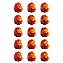 Papel de azúcar de Mufasa (Rey León) - 5 cm (15) - María Lunarillos