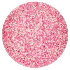 Nonpareils rosa y blanco baby pink 80 g - Sin gluten - Funcakes