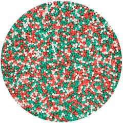 Nonpareils verdes, rojos y blancos 80 g - Funcakes
