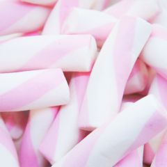 Nubes de azúcar rayas rosas y blancas (125 uds) - Sin gluten - Fini