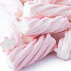 Nubes de azúcar estriadas rosas y blancas (125 uds) - Sin gluten - Fini