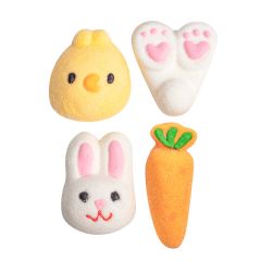 Nubes de azúcar pollito y conejo de Pascua (12) - PME