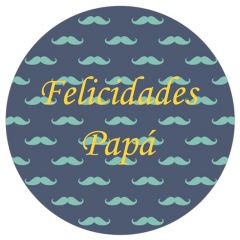 Papel de azúcar Felicidades Papá - María Lunarillos