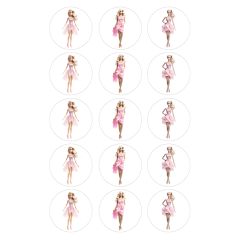 Oblea muñecas Barbies 5 cm (15) - María Lunarillos