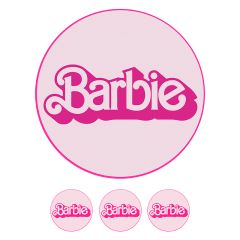 Papel de azúcar palabra Barbie 20 cm - María Lunarillos