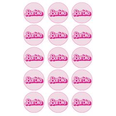 Oblea palabra Barbie 5 cm (15) - María Lunarillos