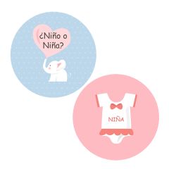 Pack papeles comestibles burn Niño o niña (resultado niña) 17 cm - María Lunarillos