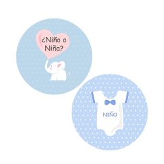 Pack papeles comestibles burn Niño o niña (resultado niño) 14 cm - María Lunarillos