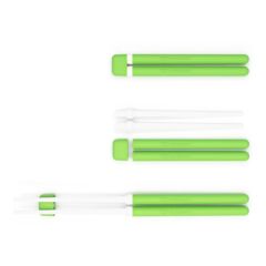 Palillos orientales extensibles verdes - Poliestireno (sin BPA) - Monbento