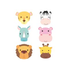 Oblea cabezas Animalitos de la Selva Draw mix - María Lunarillos