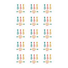 Papel de azúcar Happy Father's Day 5 cm (15) - María Lunarillos