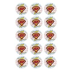 Papel de azúcar Super Dad 5 cm (15) - María Lunarillos