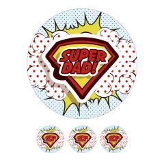 Papel de azúcar Super Dad 20 cm - María Lunarillos