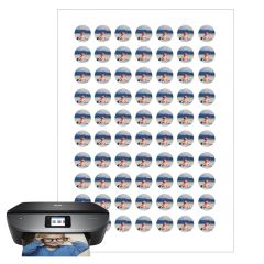 Papel de arroz fino - Círculos de 2 cm (70) - Impresión personalizada