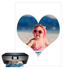 Papel de arroz fino - Corazón de 20 cm - Impresión personalizada