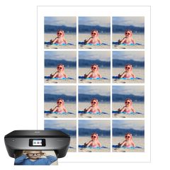 Papel de arroz fino - Cuadrados de 6 cm (12) - Impresión personalizada