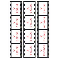 Papel de oblea - 12 fotos diferentes en Tiras de película 6,5 x 4,5 cm Efecto Film - Impresión personalizada
