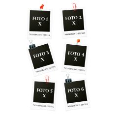 Papel de oblea - 6 fotos diferentes con Nombres o Fecha 5 cm Moments - Impresión personalizada