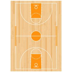 Papel de azúcar Campo de baloncesto A4 - María Lunarillos