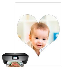 Papel de azúcar - Corazón de 20 cm - Impresión comestible personalizada