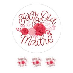 Oblea Feliz día de la Madre 20 cm - María Lunarillos