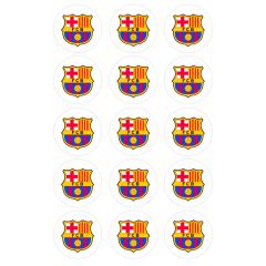 Papel de azúcar fútbol Escudo Barcelona 5 cm (15) - María Lunarillos