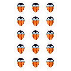 Oblea fútbol Escudo Valencia C.F. 5 cm (15) - María Lunarillos