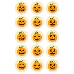 Papel de azúcar Halloween Calabazas nº 45 - María Lunarillos