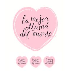 Oblea La mejor Mamá del mundo 20 cm - María Lunarillos